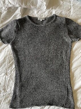 Joan and David black wool top